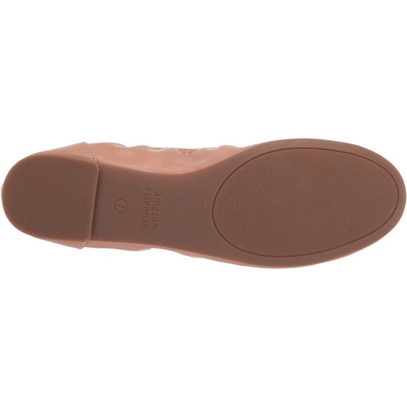 Womens Camel Closed Rounded Toe Slip On Low Wedge Heel Belice Ballet Flat Shoes - Picture 5 of 9